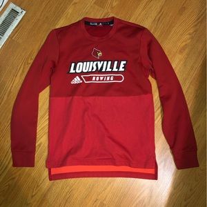 Louisville University Rowing Long Sleeve Sweatshirt Adidas Adult Small